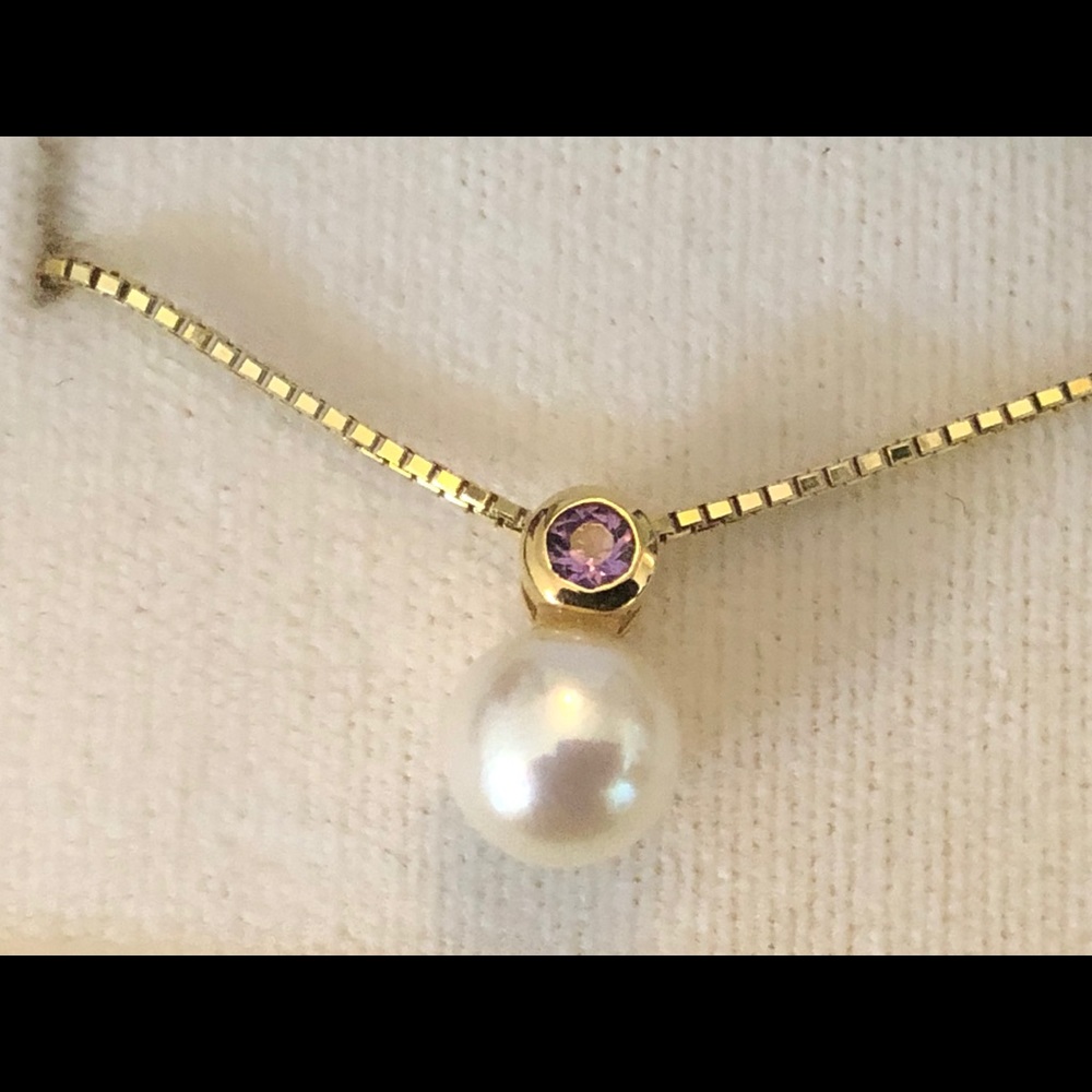 H. Stern Amethyst and Pearl 18k Necklace